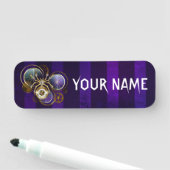 Steampunk Spider op Paarse achtergrond Naamplaatje (In situ)