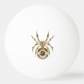 Steampunk Spider op Paarse achtergrond Pingpongbal (Achterkant)