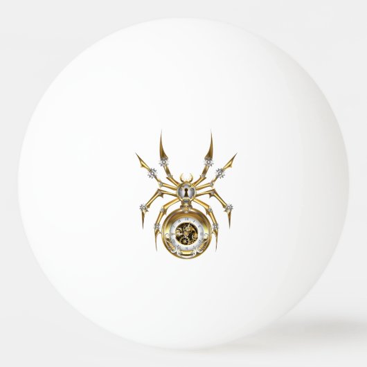 Steampunk Spider op Paarse achtergrond Pingpongbal (Voorkant)
