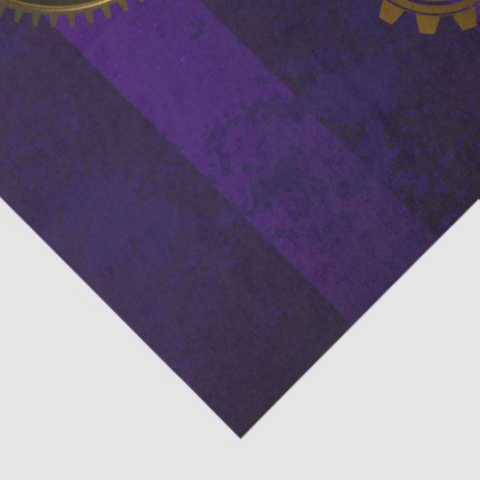 Steampunk Spider op Paarse achtergrond Tissuepapier (Detail)