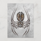 Steampunk Spider op ruw staal Briefkaart (Voorkant)