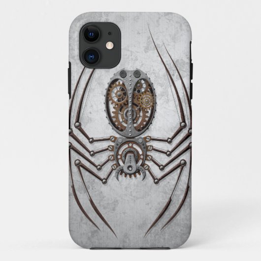 Steampunk Spider op ruw staal Case-Mate iPhone Case (Achterkant)