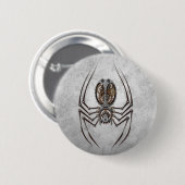 Steampunk Spider op ruw staal Ronde Button 5,7 Cm (Voorkant /achterkant)