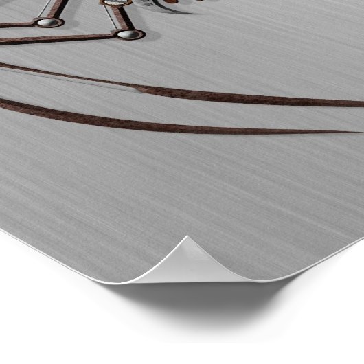 Steampunk-spin met roestvrij staaleffect poster (Hoek)