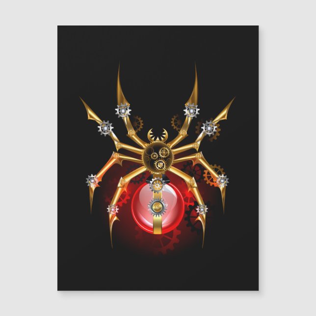 Steampunk spin op zwart (Voorkant)