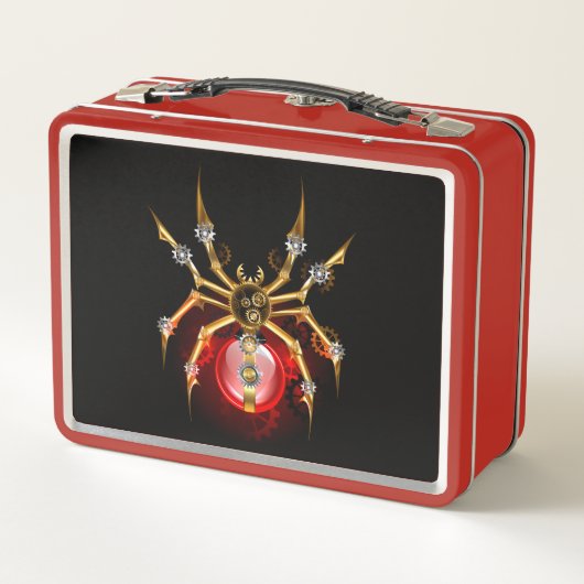 Steampunk spin op zwart (Achterkant)