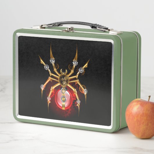 Steampunk spin op zwart (In situ)