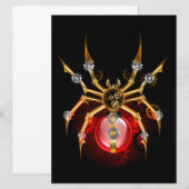 Steampunk spin op zwart aankondiging (Voorkant / Achterkant)