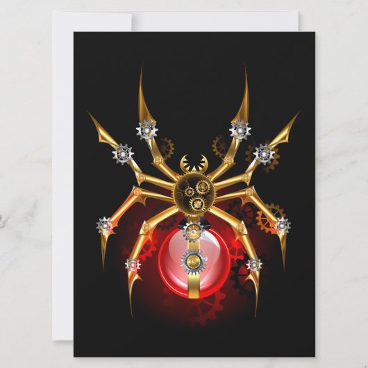 Steampunk spin op zwart aankondiging (Voorkant)