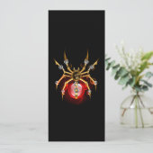 Steampunk spin op zwart aankondiging (Staand voorkant)