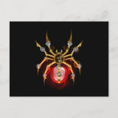 Steampunk spin op zwart aankondigingskaart (Voorkant)