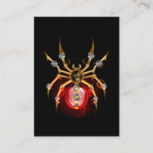 Steampunk spin op zwart advieskaart (Voorkant)