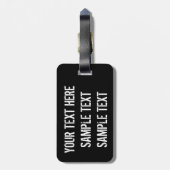 Steampunk spin op zwart bagagelabel (Achterkant verticaal)