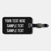 Steampunk spin op zwart bagagelabel (Achterkant horizontaal)