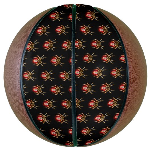 Steampunk spin op zwart basketbal (Verticaal)