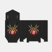 Steampunk spin op zwart bedankdoosjes (Uitgevouwen)