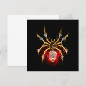 Steampunk spin op zwart bedankkaart (Voorkant / Achterkant)