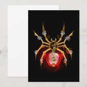 Steampunk spin op zwart bedankkaart (Voorkant / Achterkant)