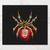 Steampunk spin op zwart bier etiket (Enkel label)