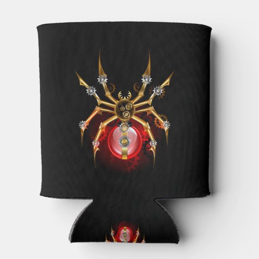 Steampunk spin op zwart blikjeskoeler (Achterkant)