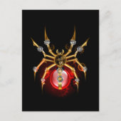 Steampunk spin op zwart briefkaart (Voorkant)