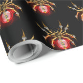 Steampunk spin op zwart cadeaupapier (Rol Hoek)