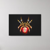 Steampunk spin op zwart canvas afdruk (Voorkant)