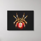 Steampunk spin op zwart canvas afdruk (Voorkant)