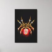 Steampunk spin op zwart canvas afdruk (Voorkant)