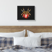 Steampunk spin op zwart canvas afdruk (Insitu (Slaapkamer))
