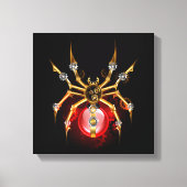 Steampunk spin op zwart canvas afdruk (Voorkant)