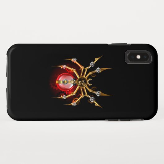 Steampunk spin op zwart Case-Mate iPhone case (Achterkant (horizontaal))