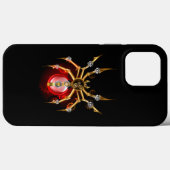 Steampunk spin op zwart Case-Mate iPhone case (Achterkant (horizontaal))