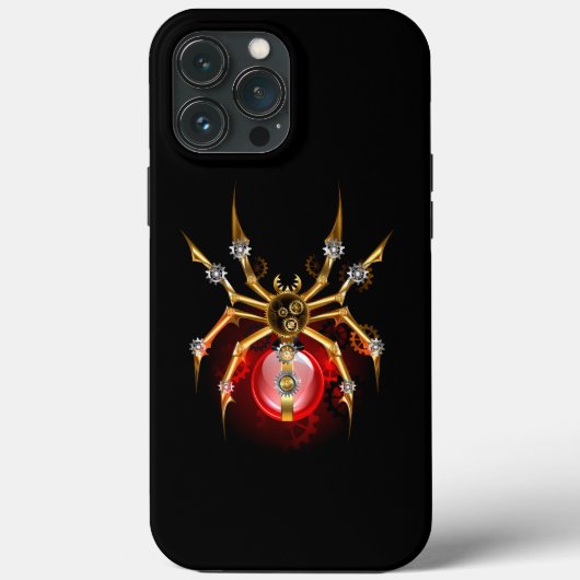 Steampunk spin op zwart Case-Mate iPhone case (Achterkant)