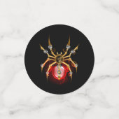 Steampunk spin op zwart confetti (Kleine voorkant)