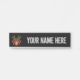 Steampunk spin op zwart deurbordje