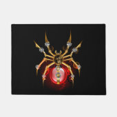 Steampunk spin op zwart deurmat (Voorkant)