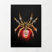 Steampunk spin op zwart drieluik kaart (Cover)