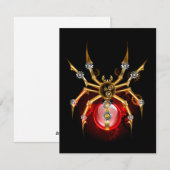 Steampunk spin op zwart feestdagenkaart (Voorkant / Achterkant)