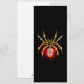 Steampunk spin op zwart feestdagenkaart (Voorkant / Achterkant)