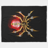 Steampunk spin op zwart fleece deken (Voorkant (Horizontaal))