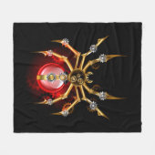 Steampunk spin op zwart fleece deken (Voorkant (Horizontaal))