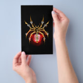 Steampunk spin op zwart flyer (Hand)