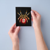 Steampunk spin op zwart flyer (Hand)