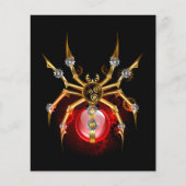 Steampunk spin op zwart flyer (Voorkant)