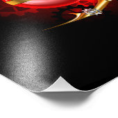 Steampunk spin op zwart foto afdruk (Hoek)