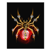 Steampunk spin op zwart foto afdruk (Voorkant)