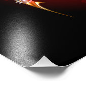 Steampunk spin op zwart foto afdruk (Hoek)