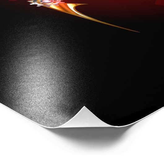 Steampunk spin op zwart foto afdruk (Hoek)