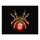 Steampunk spin op zwart foto afdruk (Voorkant)